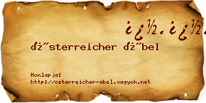 Österreicher Ábel névjegykártya