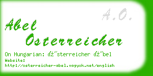 abel osterreicher business card